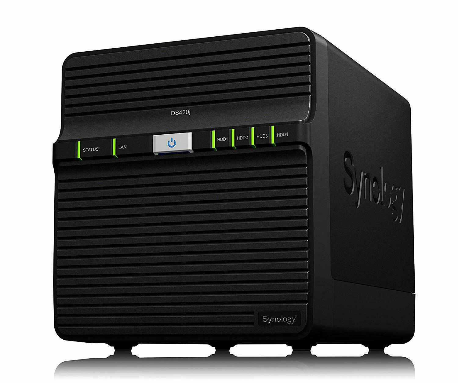 Сетевое хранилище данных Synology DS420j black (10002732626) – купить в  Москве, цены в интернет-магазинах на Мегамаркет