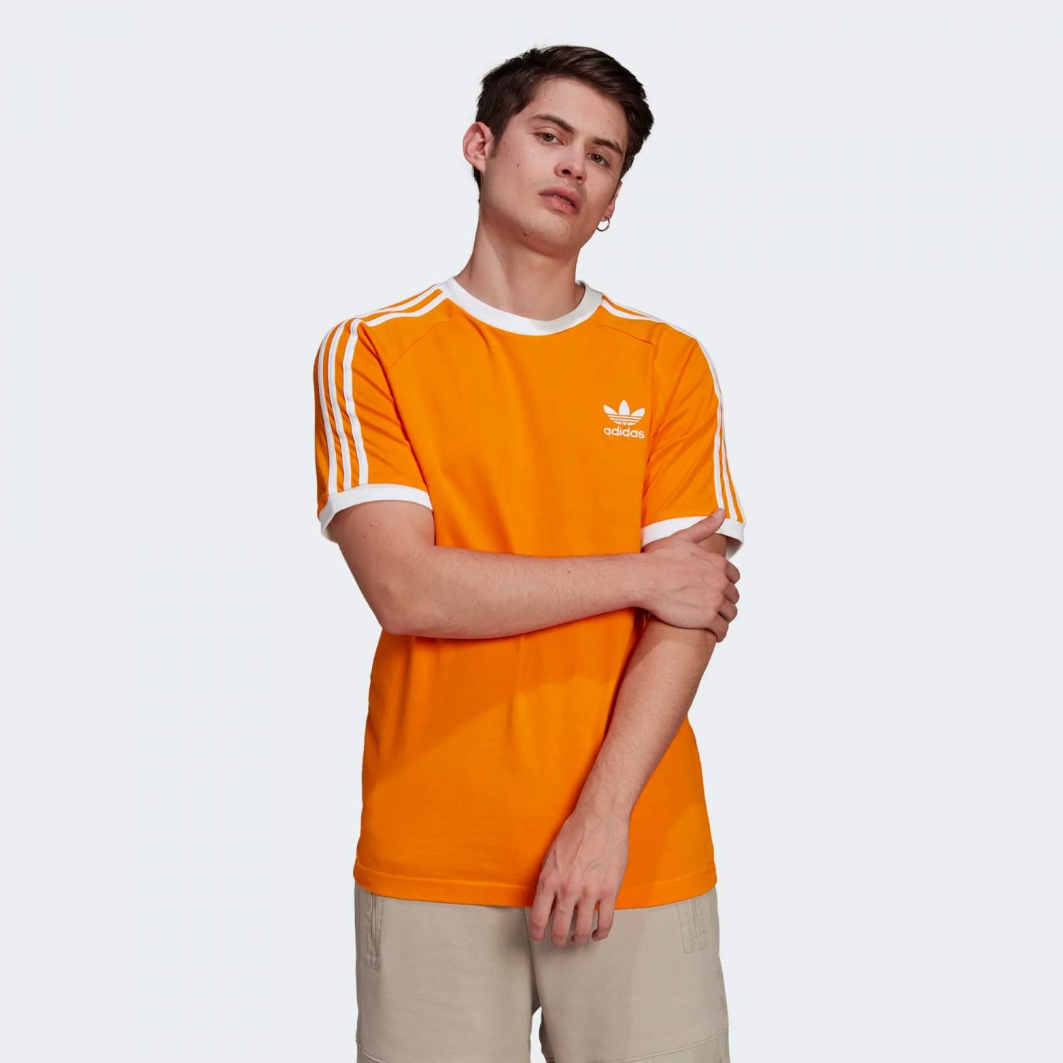 Adidas 3 stripe tee mens best sale