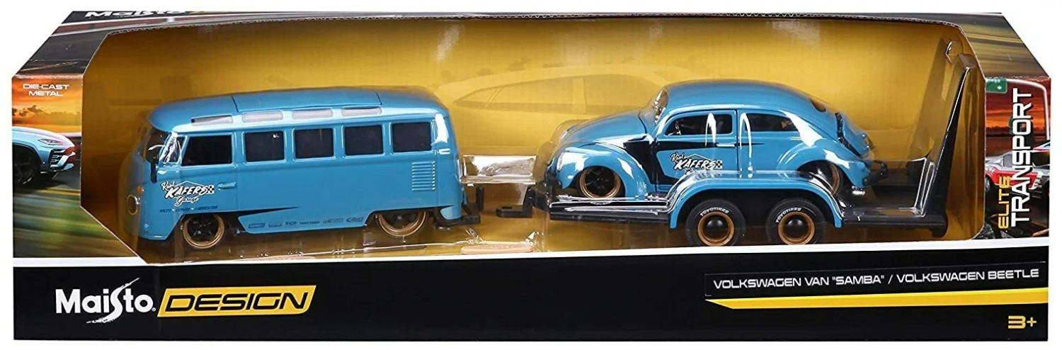 Maisto 1 24 Design Elite Transport VW Van Beetle