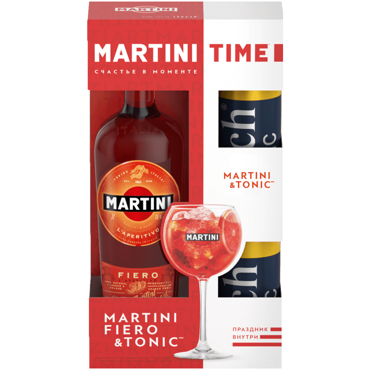 Вермут Martini Fiero сладкий 1 л + 2 банки Тоник Rich 0,33 л - купить в  Москве, цены на Мегамаркет | 100028989276