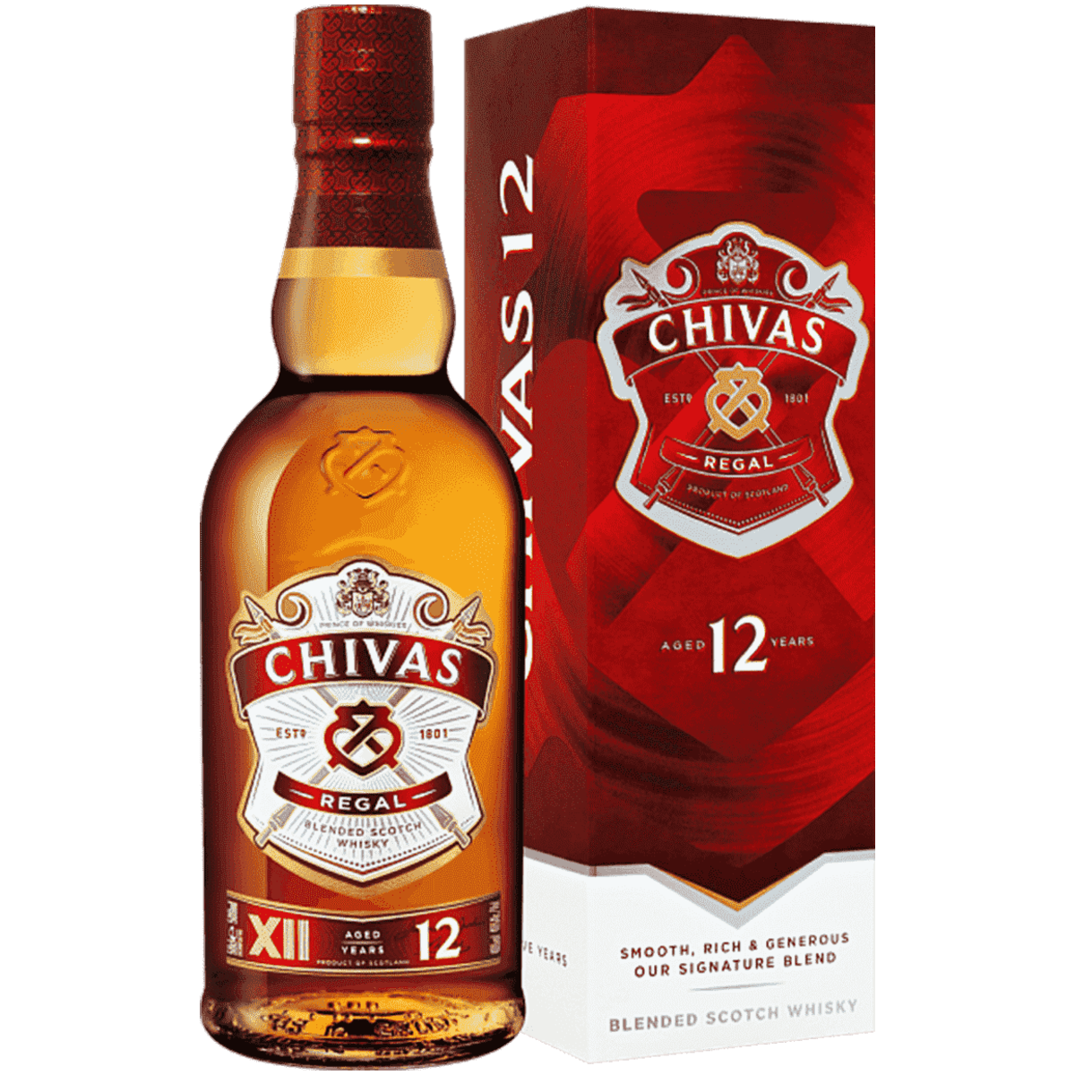 Виски Chivas Regal 12 лет 1 л в подарочной упаковке - купить в Москве, цены  на Мегамаркет | 100028989195