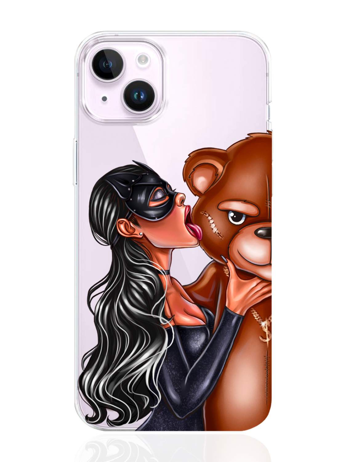 Чехол MustHaveCase iPhone 14 Plus Кошечка брюнетка и мишка, купить в  Москве, цены в интернет-магазинах на Мегамаркет