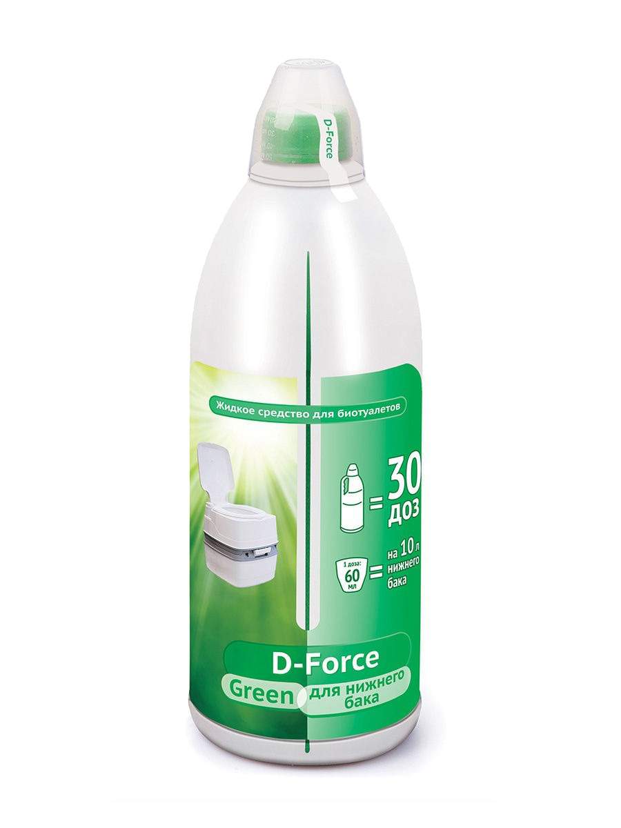 Жидкость для биотуалета Ваше Хозяйство D-Force Green 1,8 л - купить в  Москве, цены на Мегамаркет | 600002776628