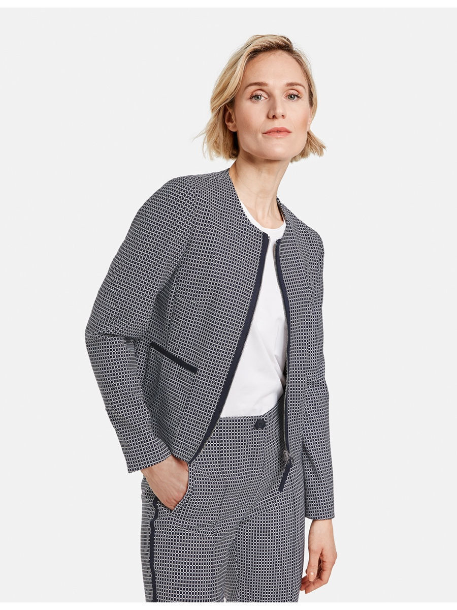 Жакет женский Gerry Weber 93194-38113-8090 голубой 38 – купить в Москве,  цены в интернет-магазинах на Мегамаркет