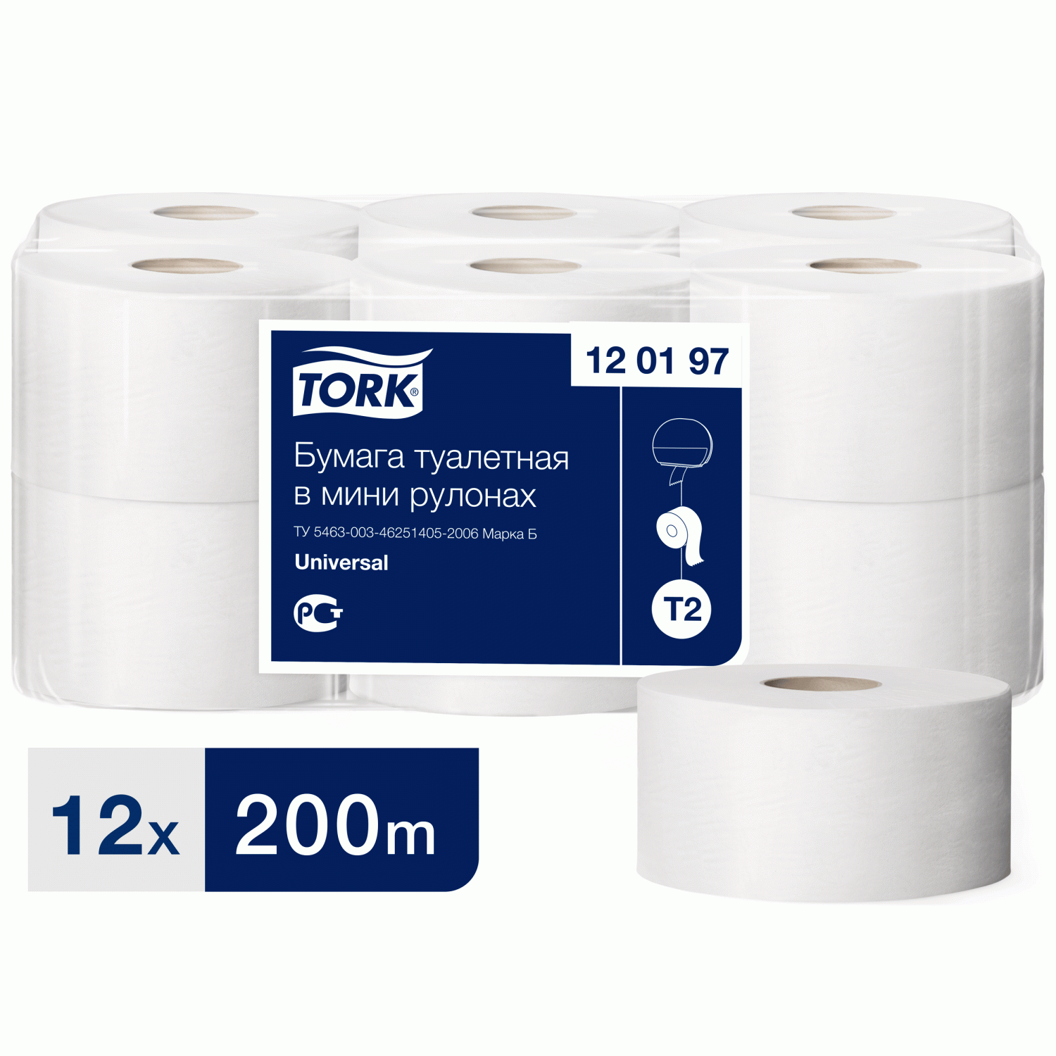 туалетная бумага в мини рулонах tork universal (100) фото