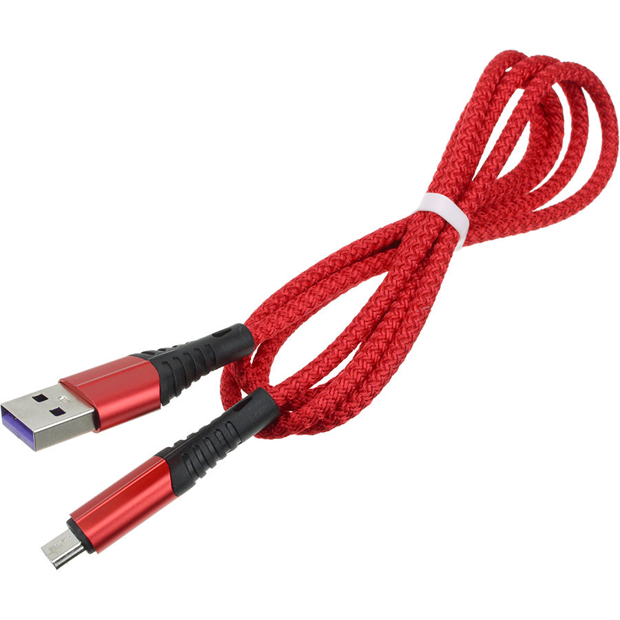 Шнур USB A-Micro-USB B (Android) 5PIN 1м, 3A, быстрая зарядка, красный –  купить в Москве, цены в интернет-магазинах на Мегамаркет