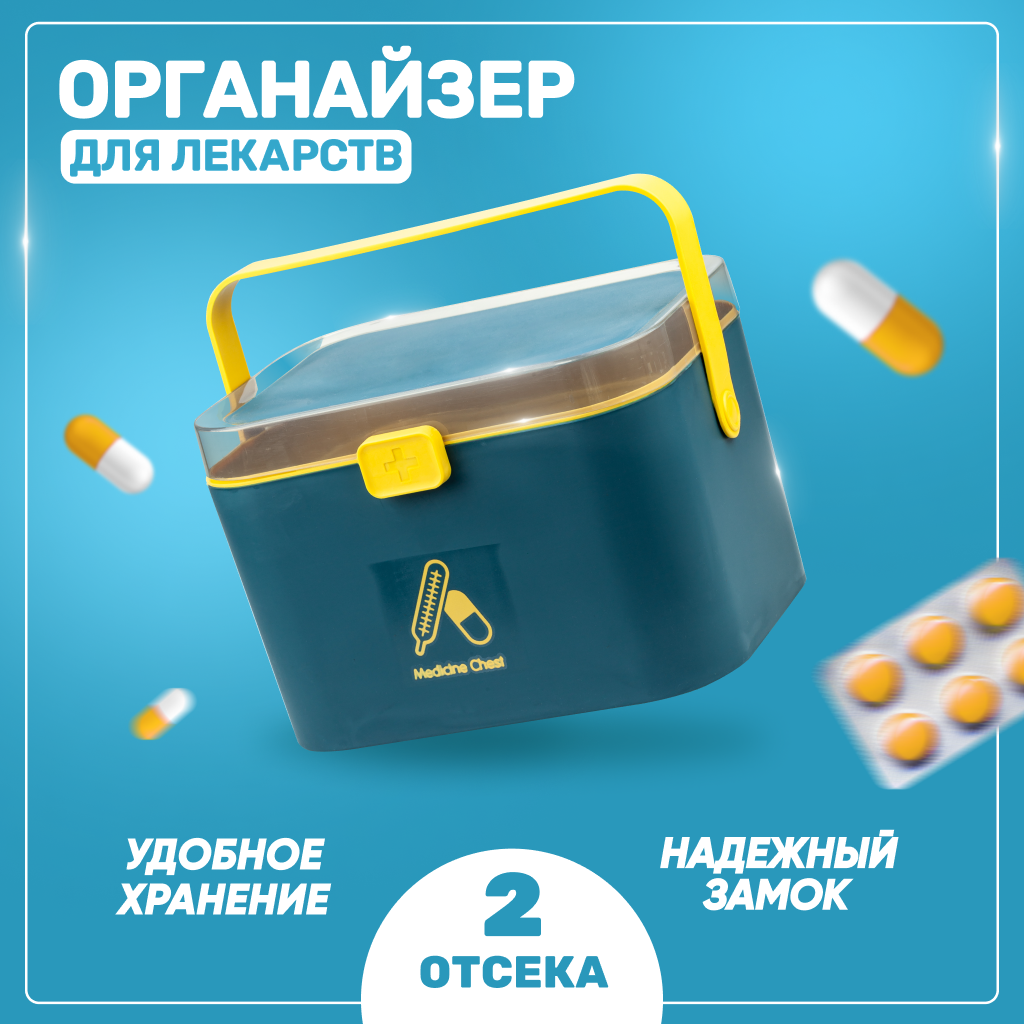 Органайзер Коробка Аптечка для Хранения