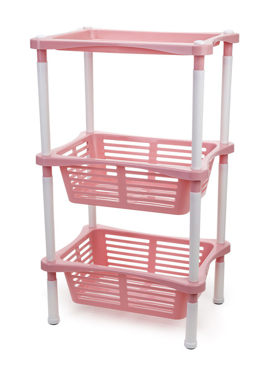 Пластиковая 3 х ярусная полка для кухни plastic rack 3 layer