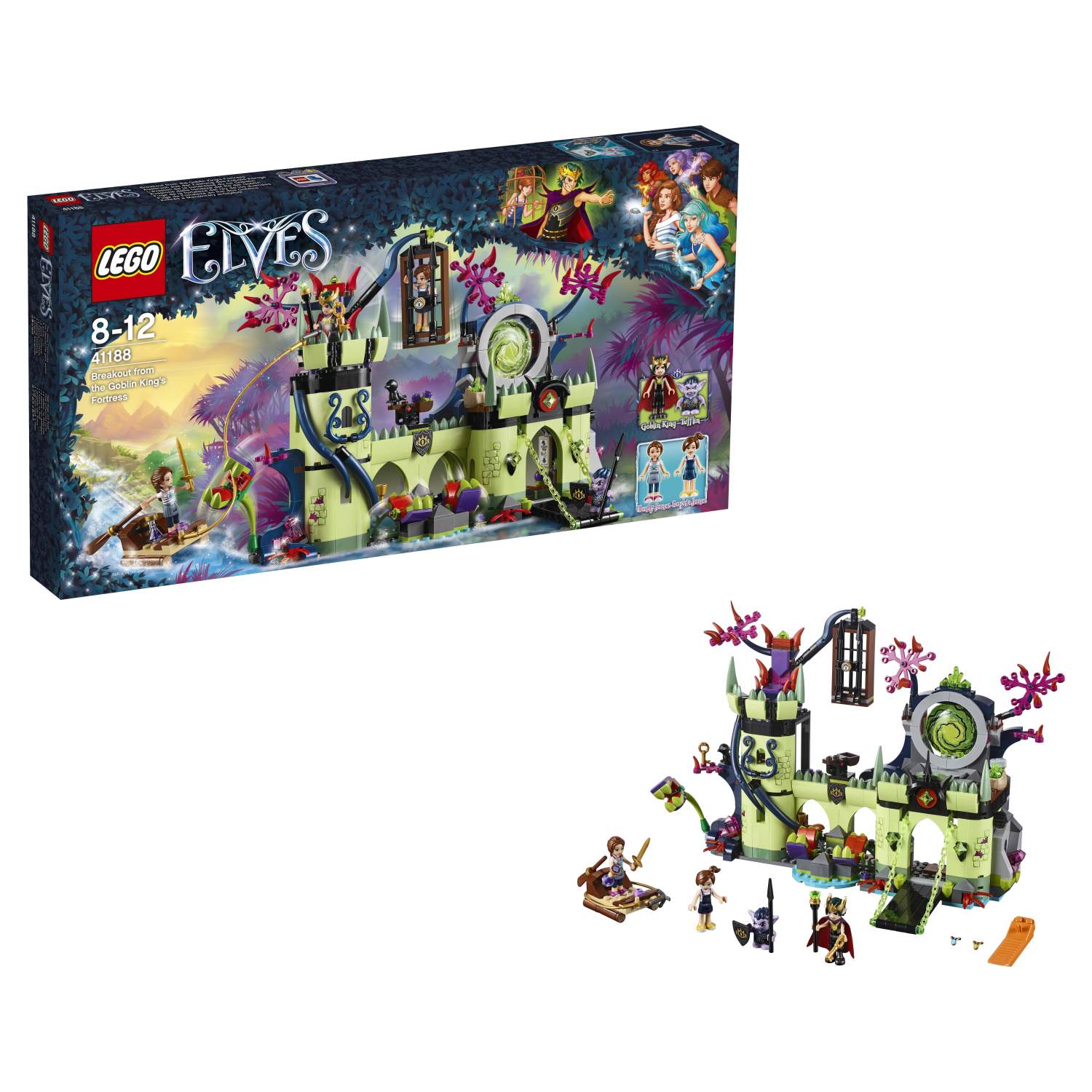 Купить конструктор LEGO Elves Побег из крепости Короля гоблинов (41188),  цены на Мегамаркет | Артикул: 100000093500