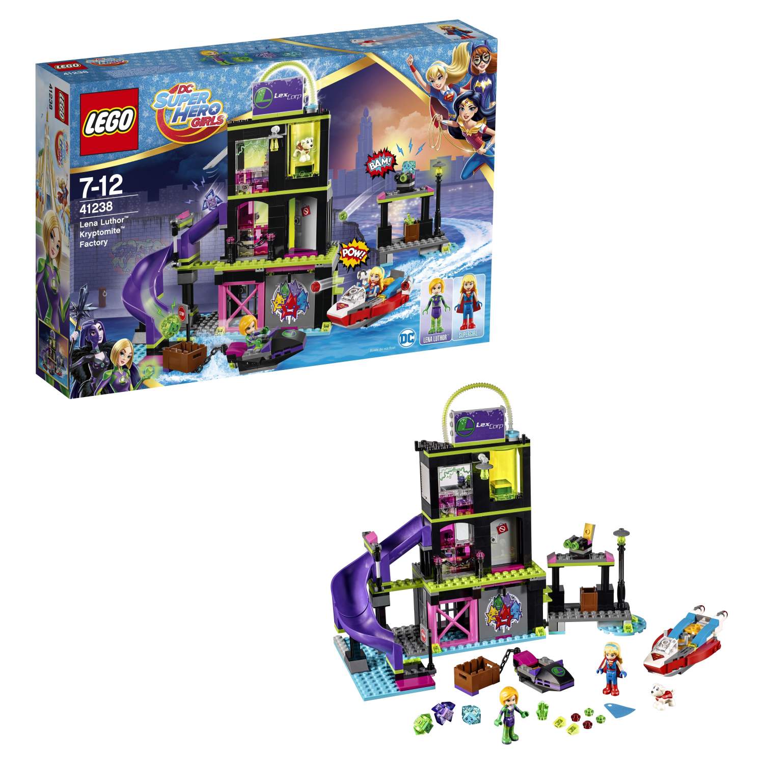 Купить конструктор LEGO DC Super Hero Girls Фабрика Криптомитов Лены Лютор  (41238), цены на Мегамаркет | Артикул: 100000093499