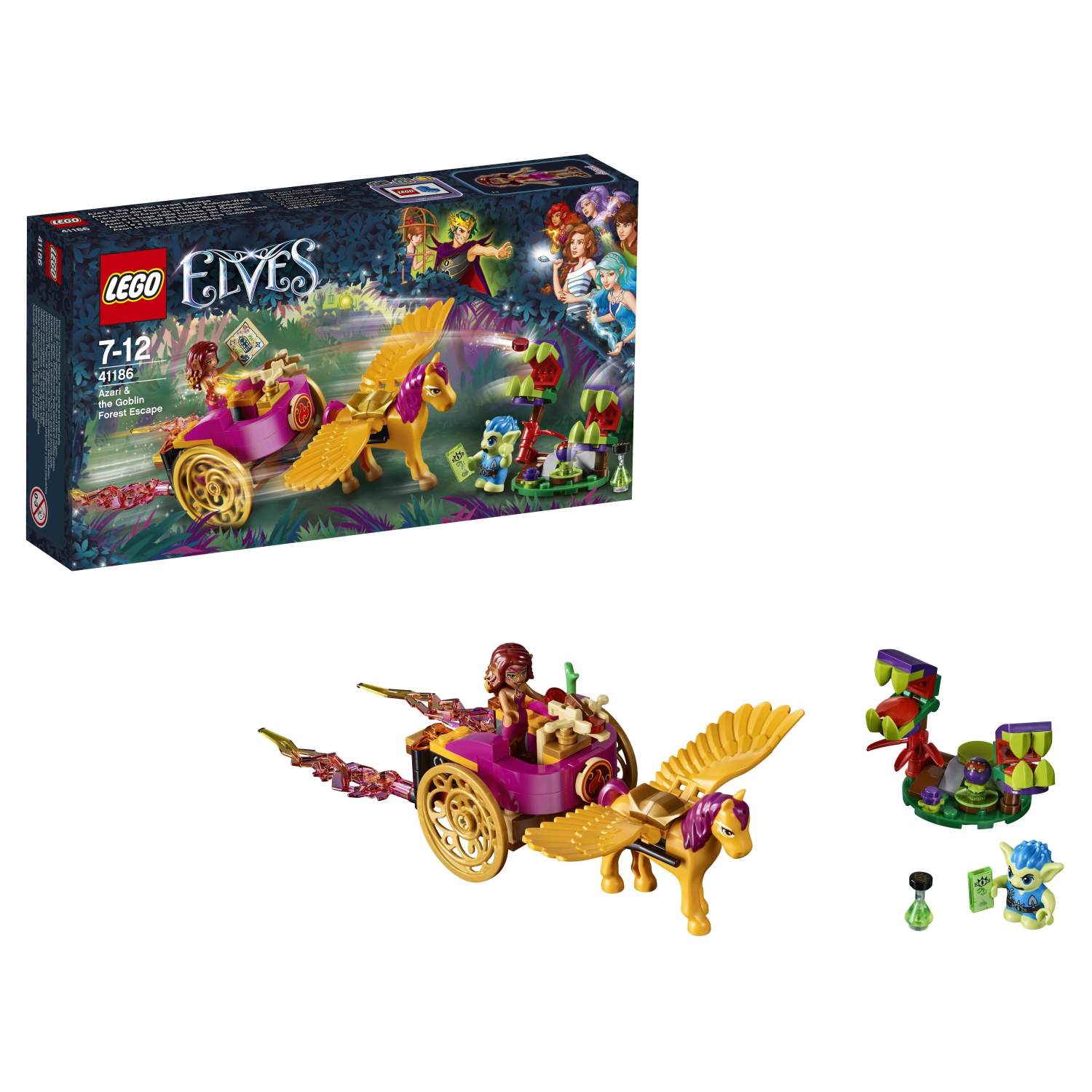 Купить конструктор LEGO Elves Побег Азари из леса гоблинов (41186), цены на  Мегамаркет | Артикул: 100000093462