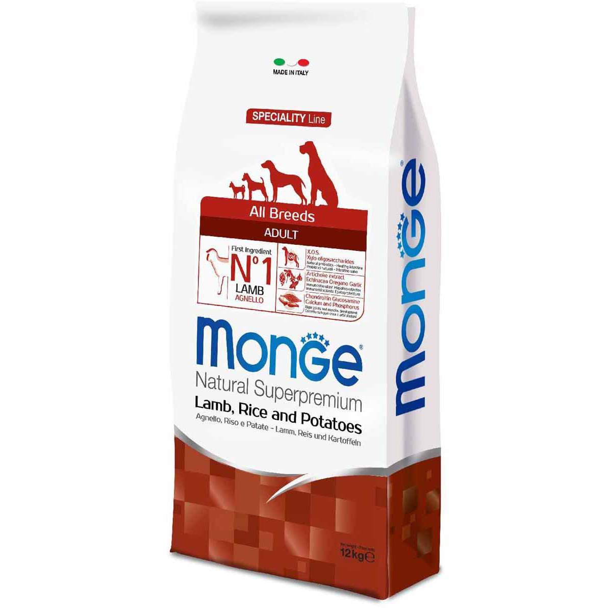 Сухой корм для собак Monge Speciality, все породы, ягненок, рис, картофель, 12кг - отзывы покупателей на маркетплейсе sbermegamarket.ru | Артикул товара:100001276844