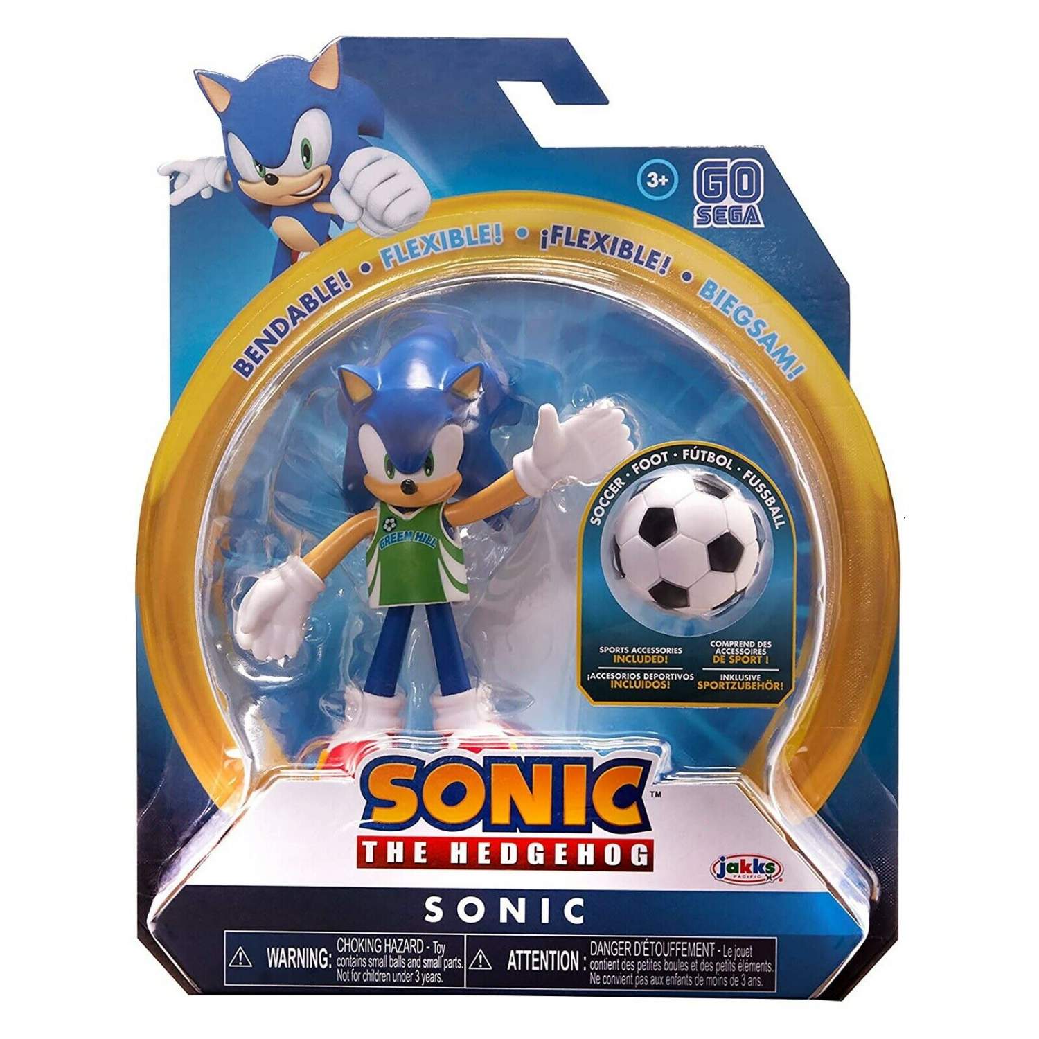 Купить подвижная фигурка Соник футболист Sonic The Hedgehog 10 см Jakks  Pacific 22958, цены на Мегамаркет