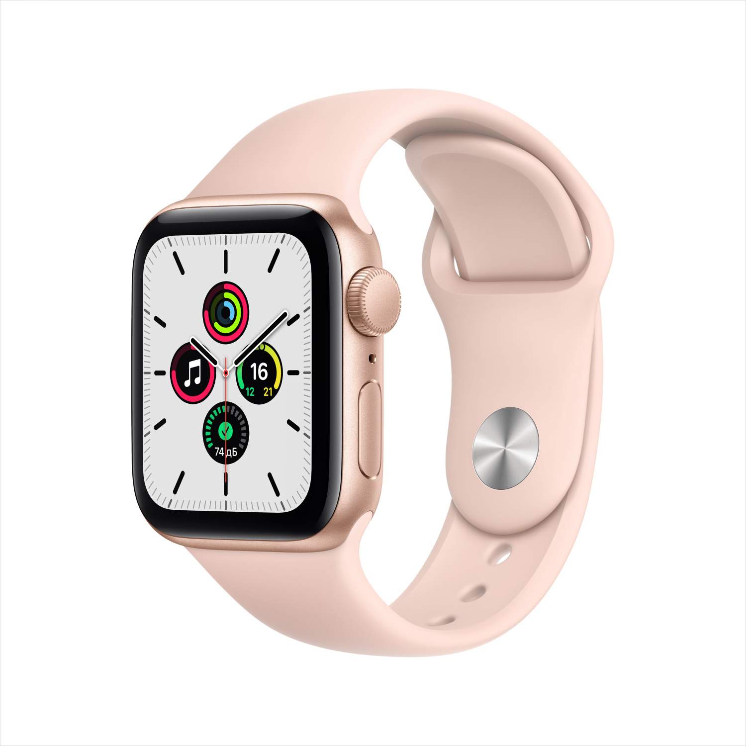 Смарт-часы Apple Watch SE 40mm Gold with Pink Sand Sport Band (MYDN2RU/A),  купить, цены в интернет-магазинах на Мегамаркет