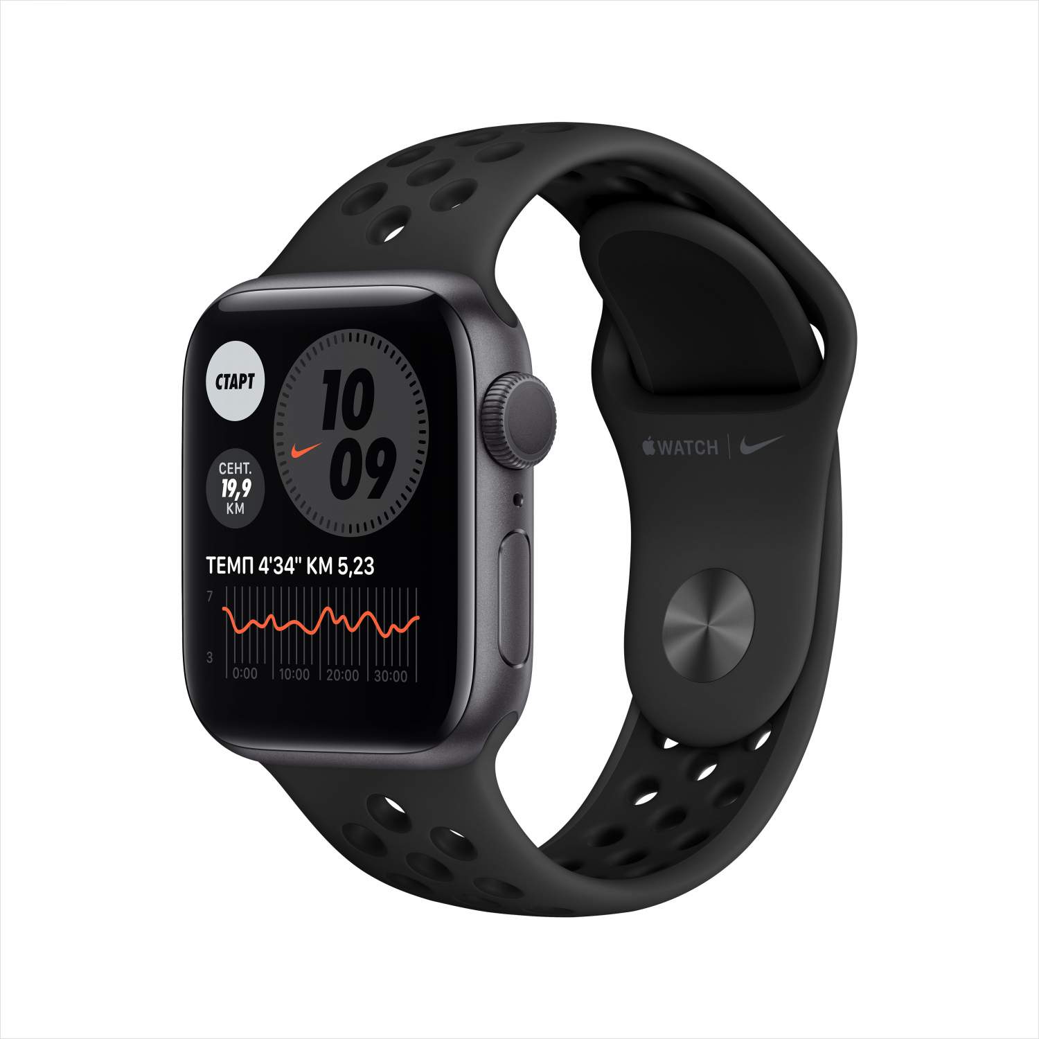 Смарт-часы Apple Watch Nike Series 6 40mm Space Grey, Black Nike Sport Band  (M00X3RU/A) - отзывы покупателей на маркетплейсе Мегамаркет | Артикул:  100027259573