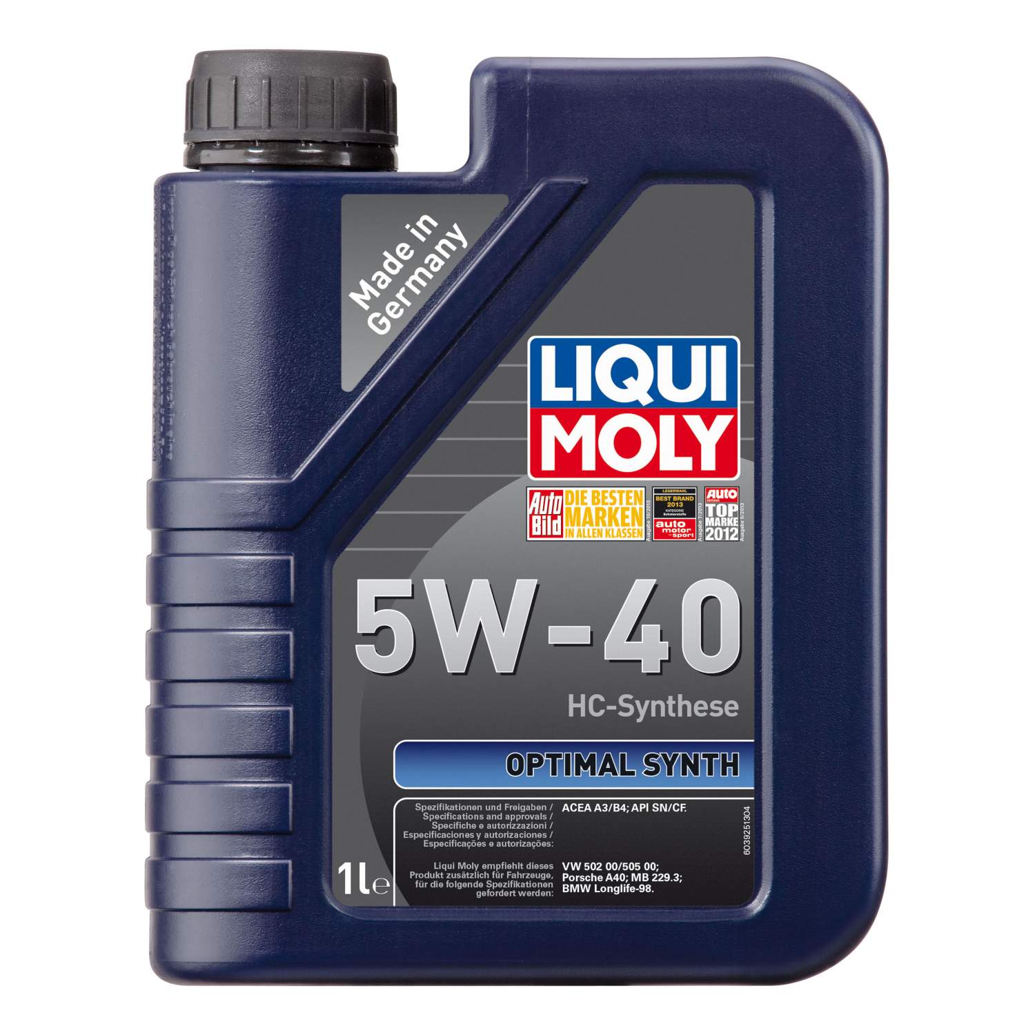 Моторное масло Liqui Moly Optimal Synth 5W40 1 л -   .