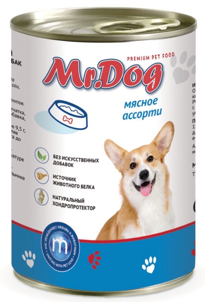 Влажные корма для собак Mr. Dog - купить влажные корма для собак Mr ...