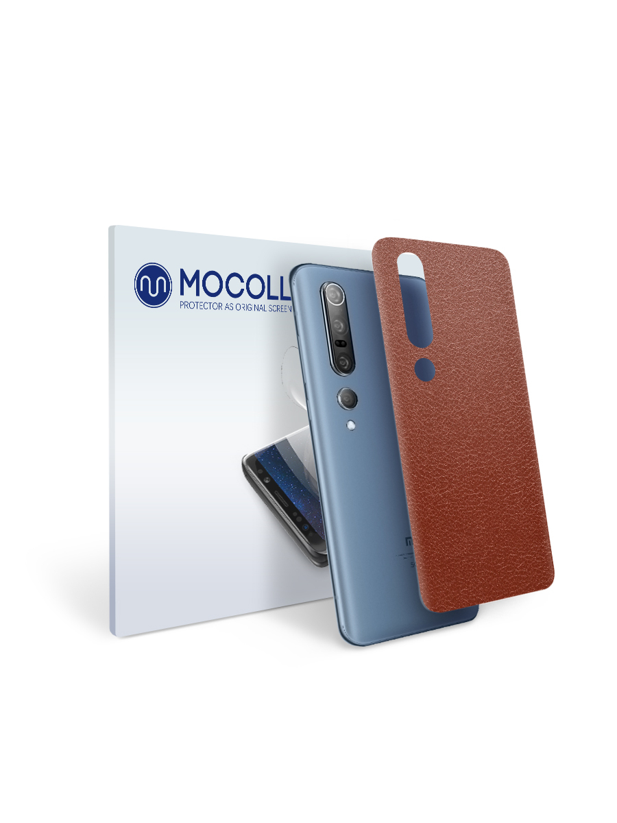 Пленка защитная MOCOLL для задней панели XIAOMI Mi 9/9pro/9lite Кожа  коричневый, купить в Москве, цены в интернет-магазинах на Мегамаркет