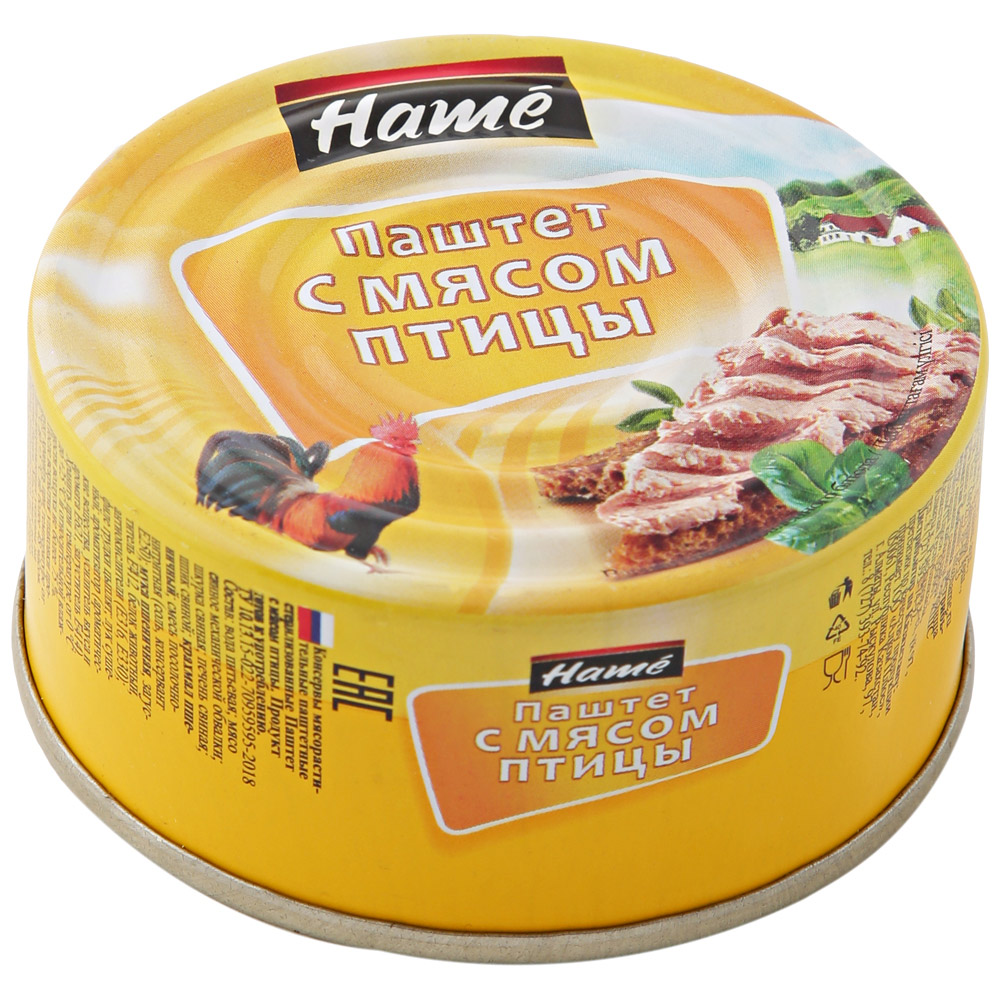 Купить паштет Hame из мяса птицы, 117 г, цены на Мегамаркет | Артикул:  100026733006