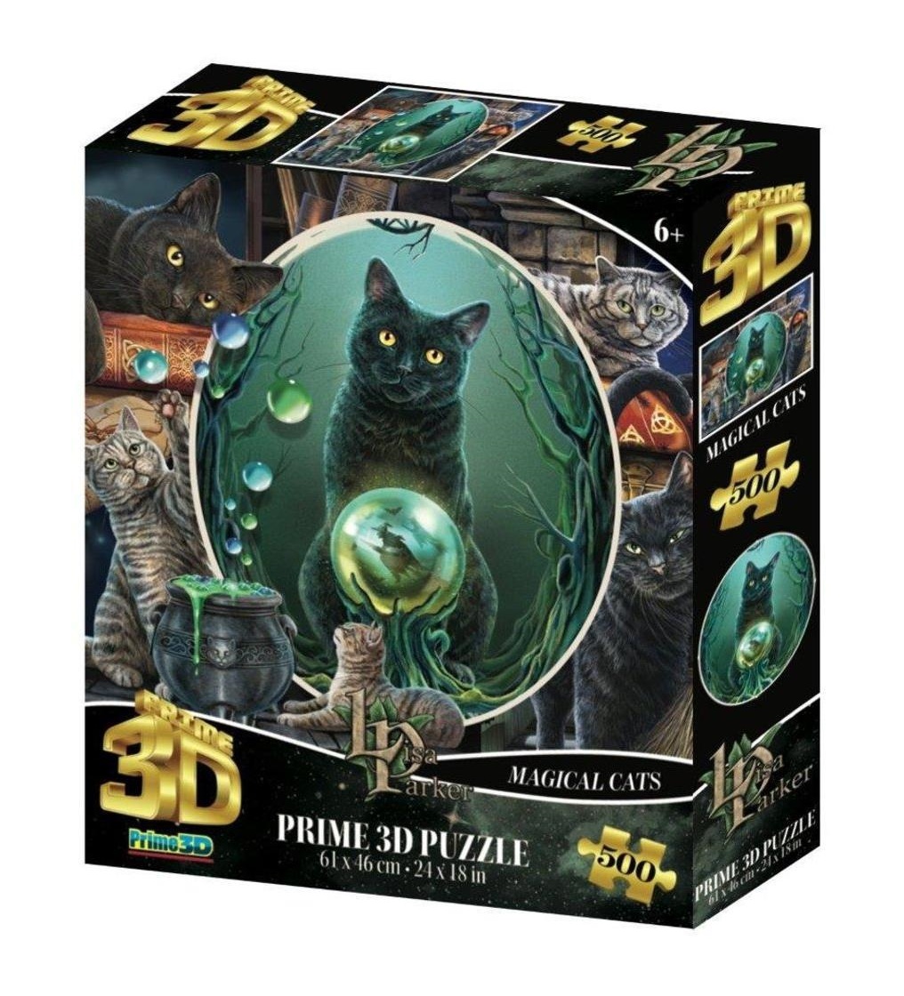 Купить 3D-пазл Prime 3D кошка 500 деталей, цены на Мегамаркет | Артикул:  100026468390