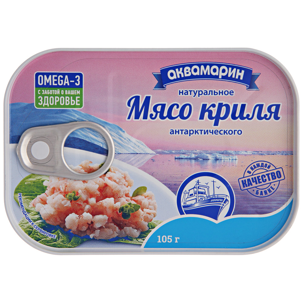 Мясо криля Аквамарин антарктического натуральное 105г - отзывы покупателей  на маркетплейсе Мегамаркет | Артикул: 600001980149