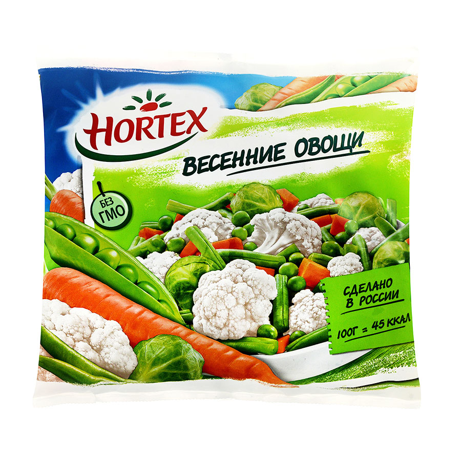 Купить смесь весенние овощи Hortex замороженные 400 г, цены на Мегамаркет |  Артикул: 100026674475