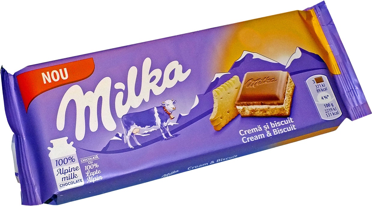 Купить шоколад Milka Cream & Biscuit c прослойкой нежного крема и печеньем  100 гр Упаковка 18 шт, цены на Мегамаркет | Артикул: 100027676138