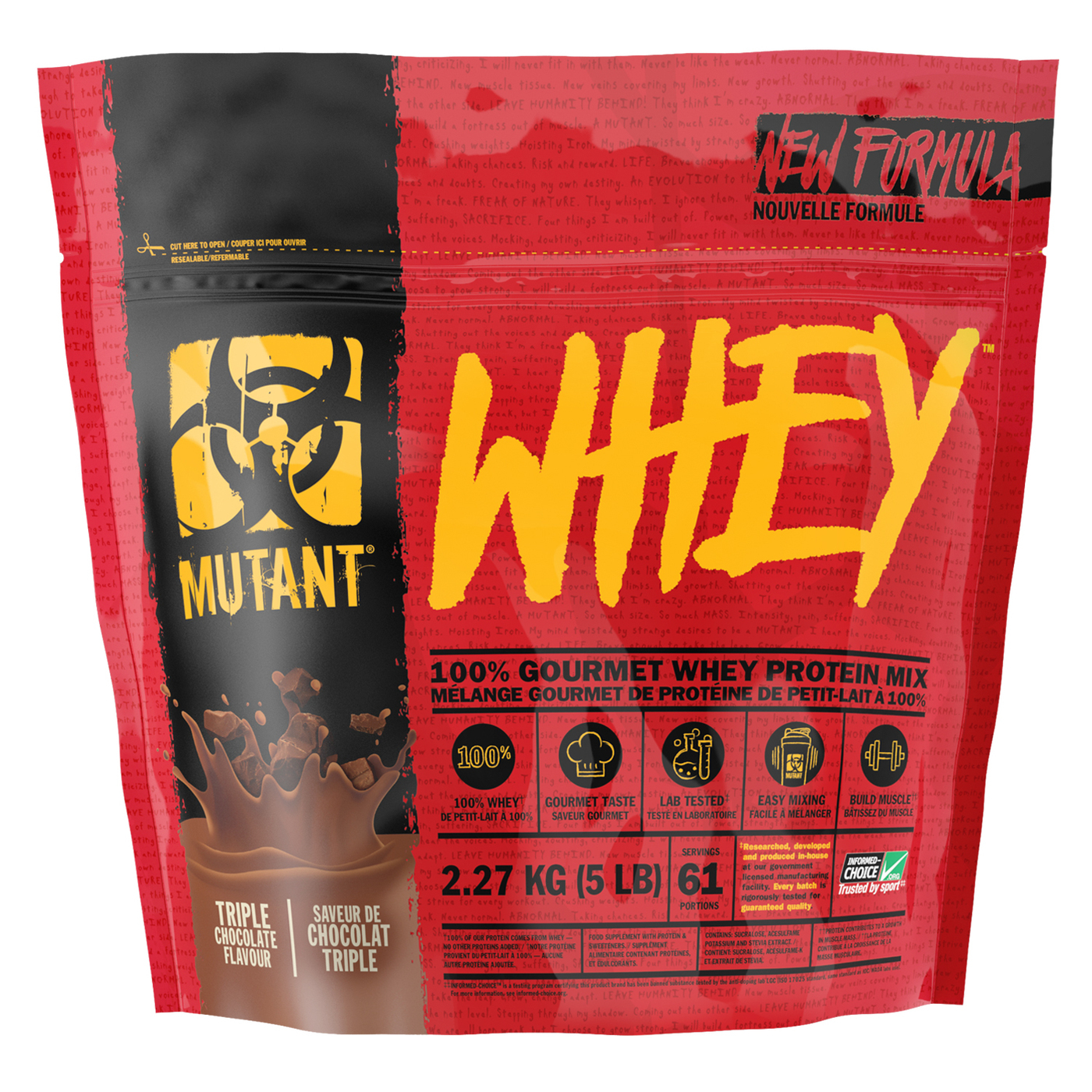 Протеин Mutant Whey, 2270 г, triple chocolate - отзывы покупателей на  Мегамаркет | 100024901068