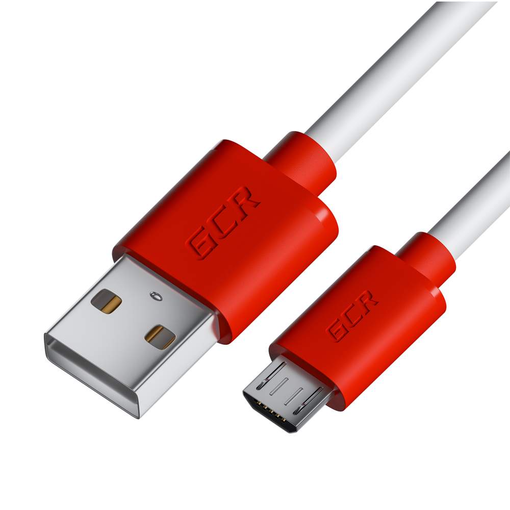 Кабель GCR USB - MicroUSB 50cm White-Red GCR-53214 - отзывы покупателей на  маркетплейсе Мегамаркет | Артикул: 100028985521