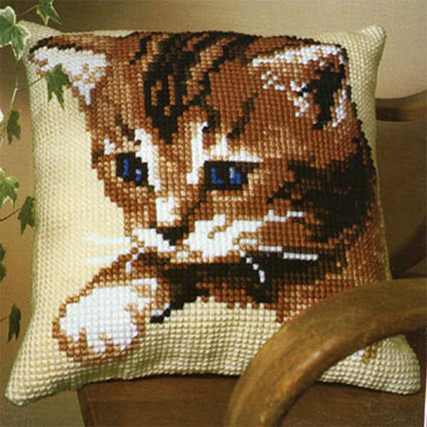 Подушка. Британская кошка, набор для вышивания
