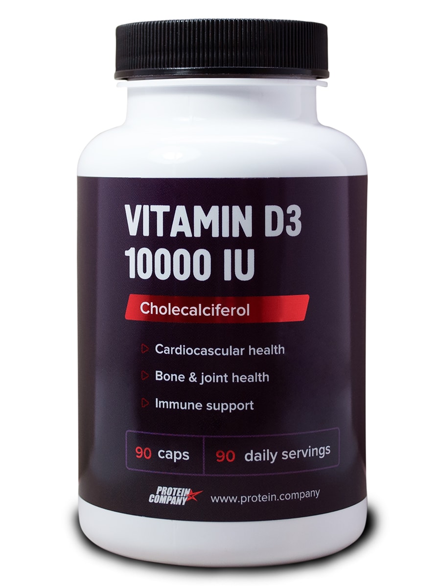 Витамин D3 Protein.Company Vitamin D3 10000 IU 90 капсул - купить в Москве,  цены на Мегамаркет | 600001914065