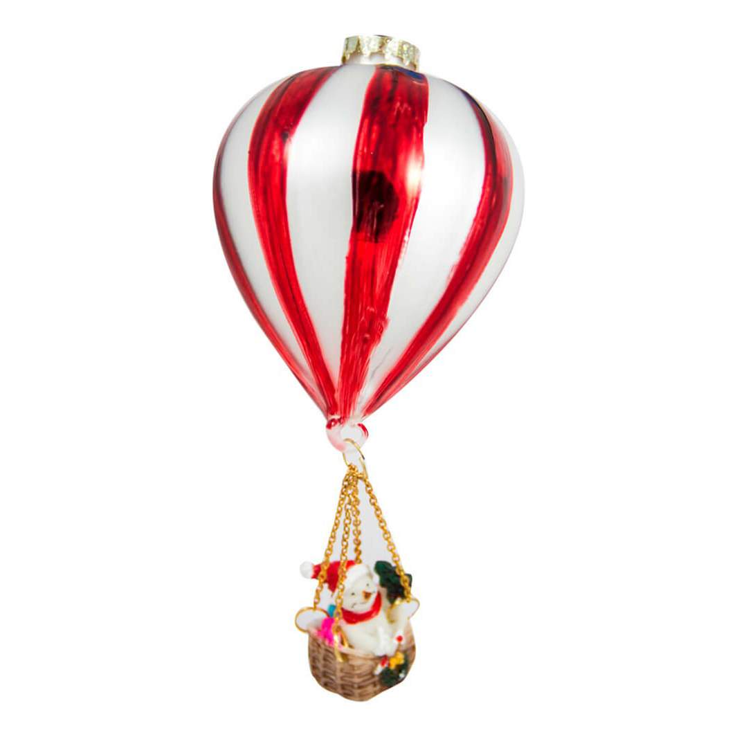 Стеклянная елочная игрушка Воздушный шар Флай розовый 14 см, подвеска, отзывы