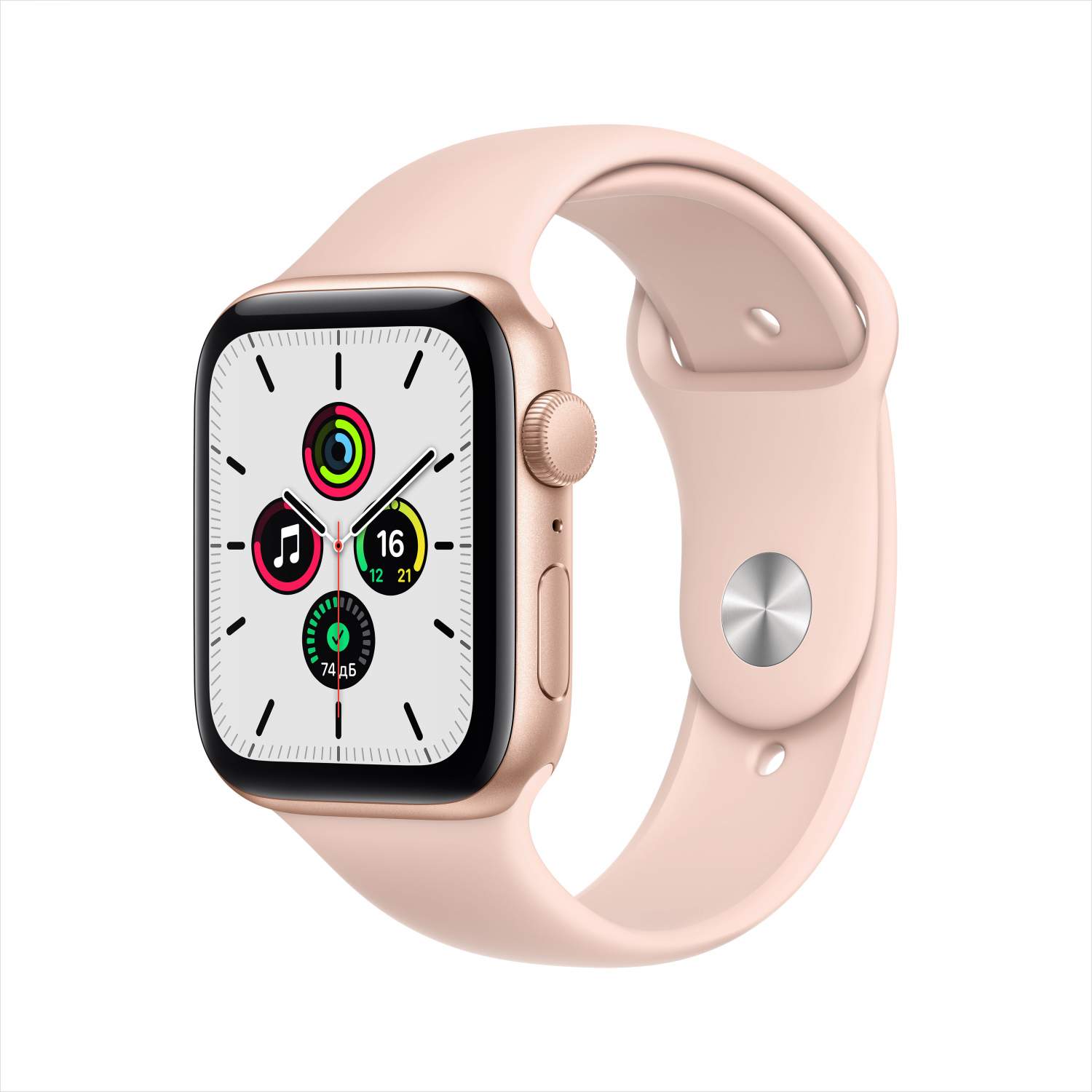 Смарт-часы Apple Watch SE 44mm Gold with Pink Sand Sport Band (MYDR2RU/A),  купить, цены в интернет-магазинах на Мегамаркет