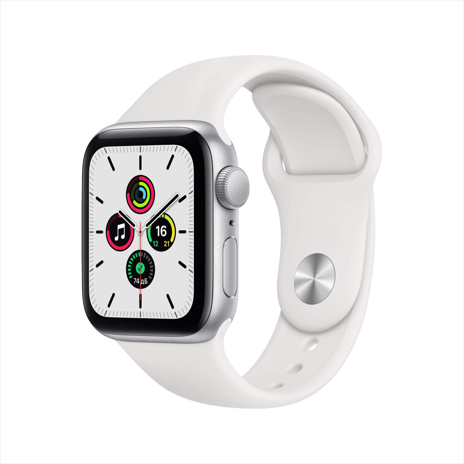 Смарт-часы Apple Watch SE 40mm Silver with White Sport Band (MYDM2RU/A),  купить, цены в интернет-магазинах на Мегамаркет