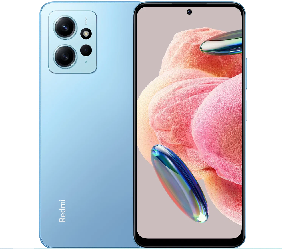 Смартфон Xiaomi Redmi Note 12 4G 4/128GB Ice Blue (173) RU, купить в  Москве, цены в интернет-магазинах на Мегамаркет