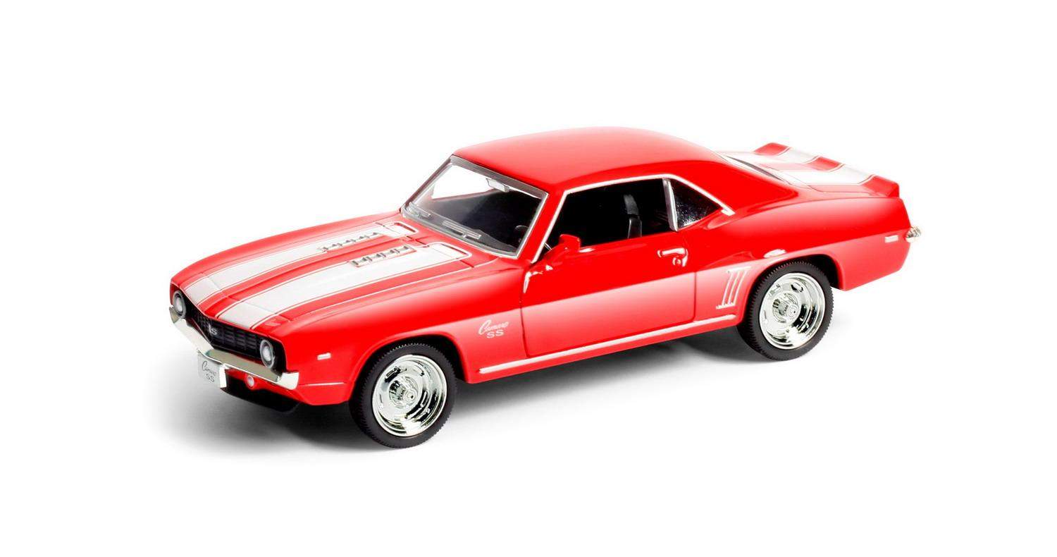 Купить машина металлическая RMZ City 1:32 Chevrolet Camaro 1969, красный  цвет, двери открываются, цены на Мегамаркет