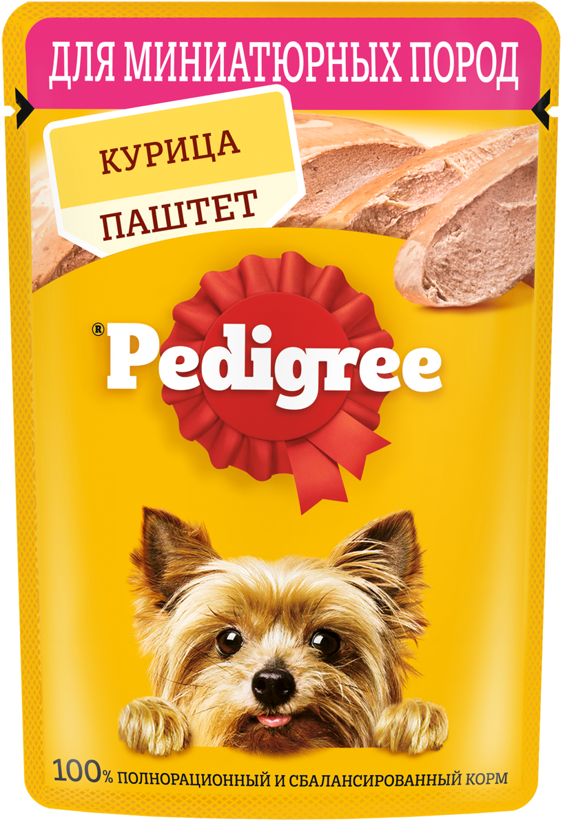 Влажный корм для собак Pedigree, для миниатюрных пород, курица, 80г -  отзывы покупателей на маркетплейсе Мегамаркет | Артикул товара:100027339190