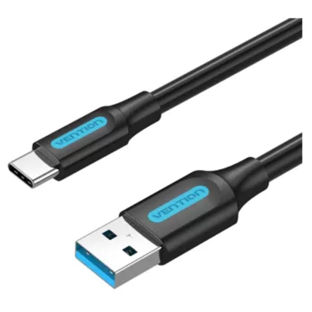 Кабель USB - Type-C Vention 1 м черный, купить в Москве, цены в  интернет-магазинах на Мегамаркет