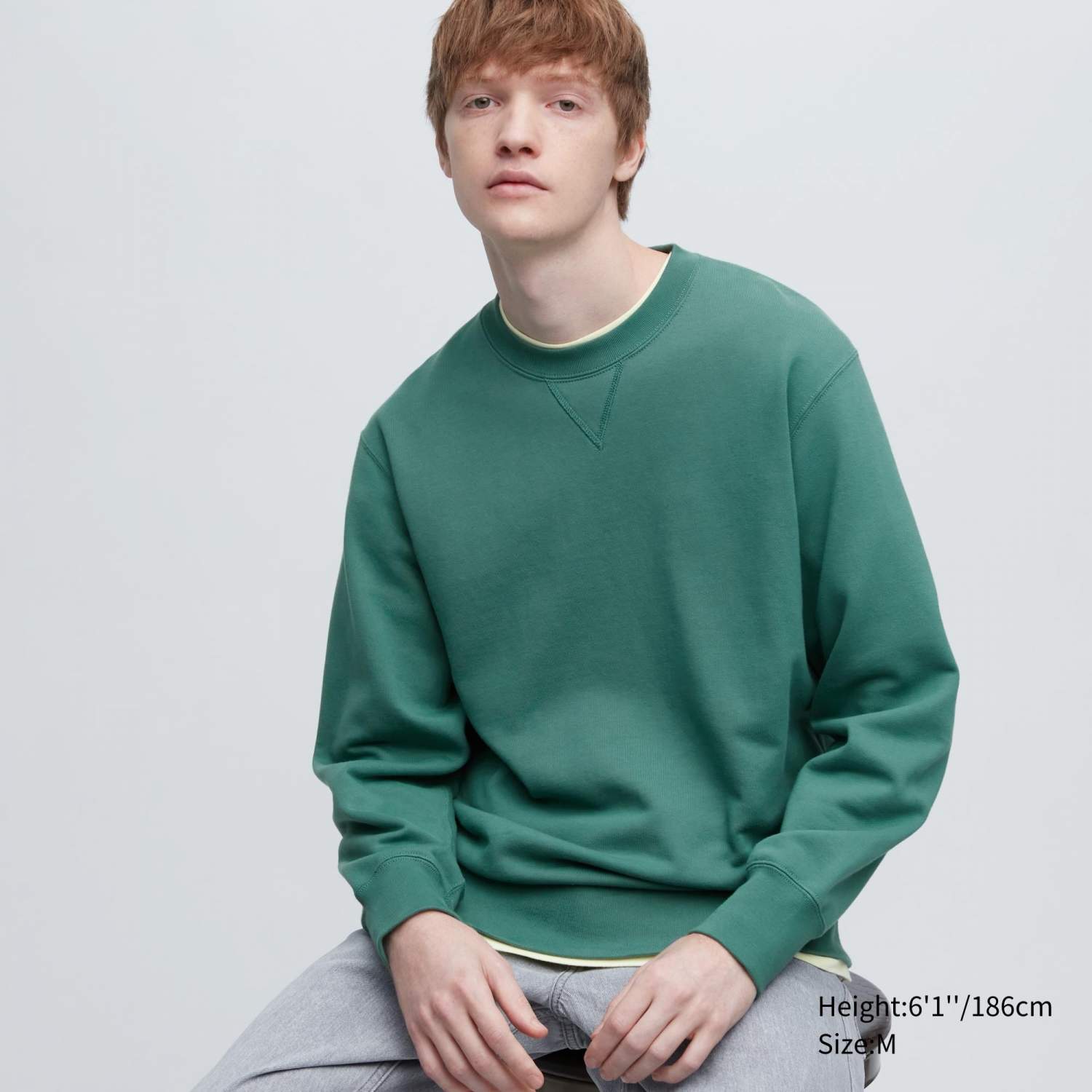 Свитшот мужской UNIQLO 455394COL54 зеленый M (доставка из-за
