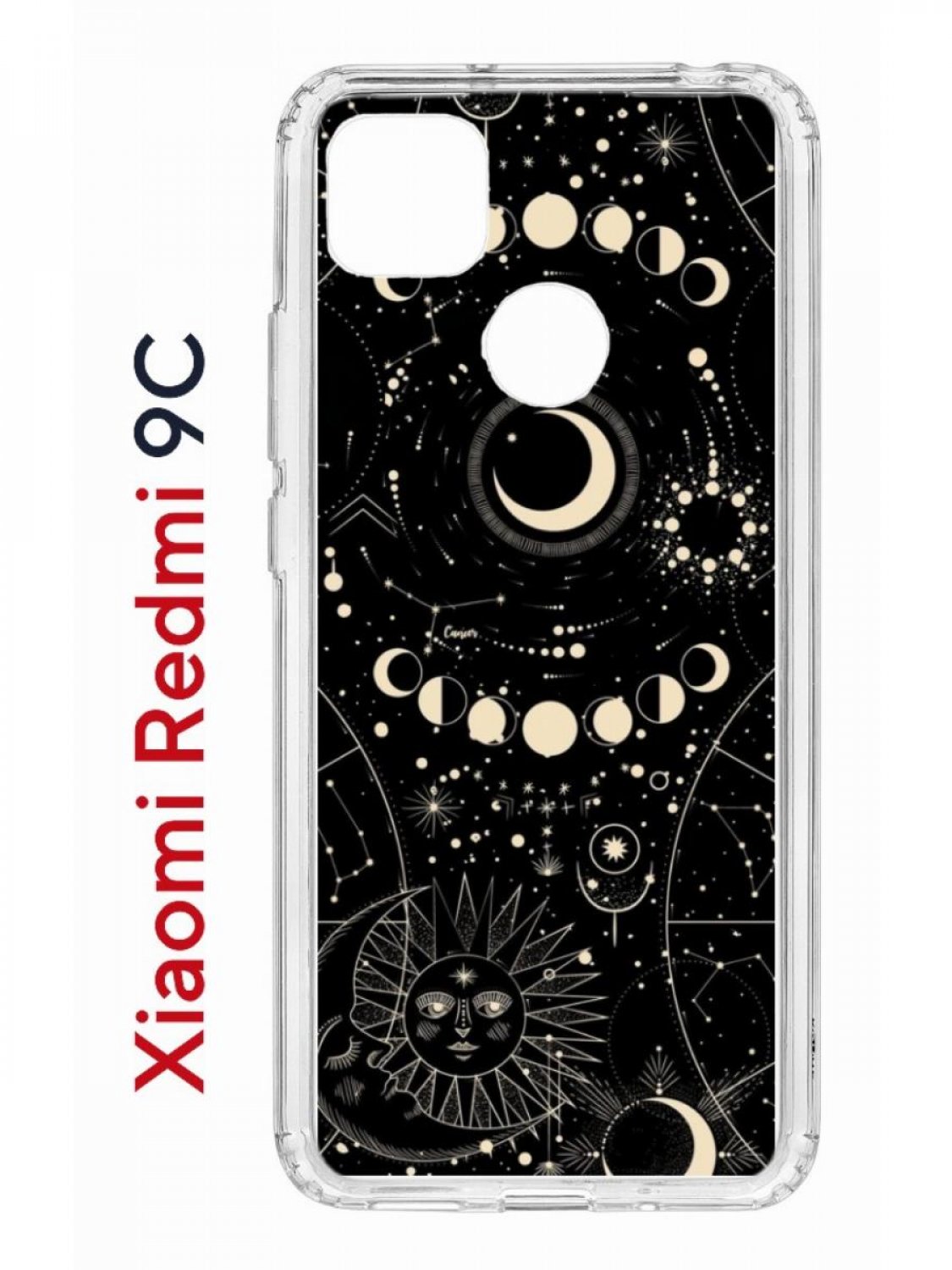 Чехол на Redmi 9C с принтом Kruche Print Space,противоударный бампер с  защитой камеры, купить в Москве, цены в интернет-магазинах на Мегамаркет