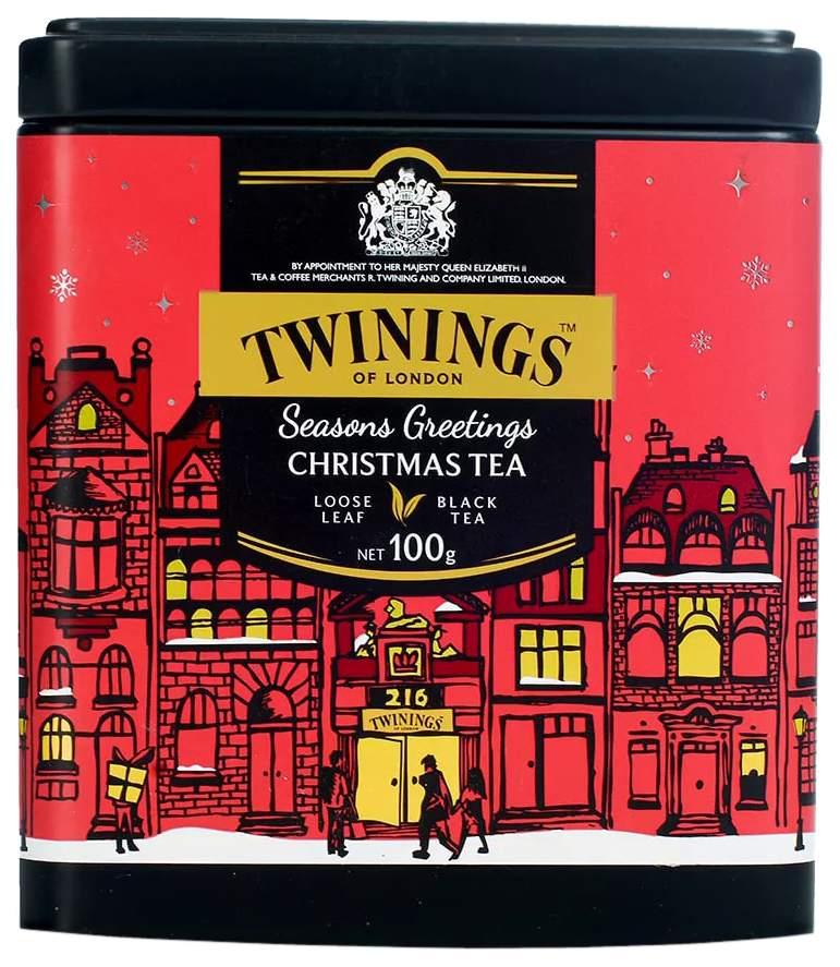 Купить чай черный Twinings Christmas Tea листовой R. Twining & Co. Sp Z. o. o. 100г ж/б, цены в Москве на Мегамаркет