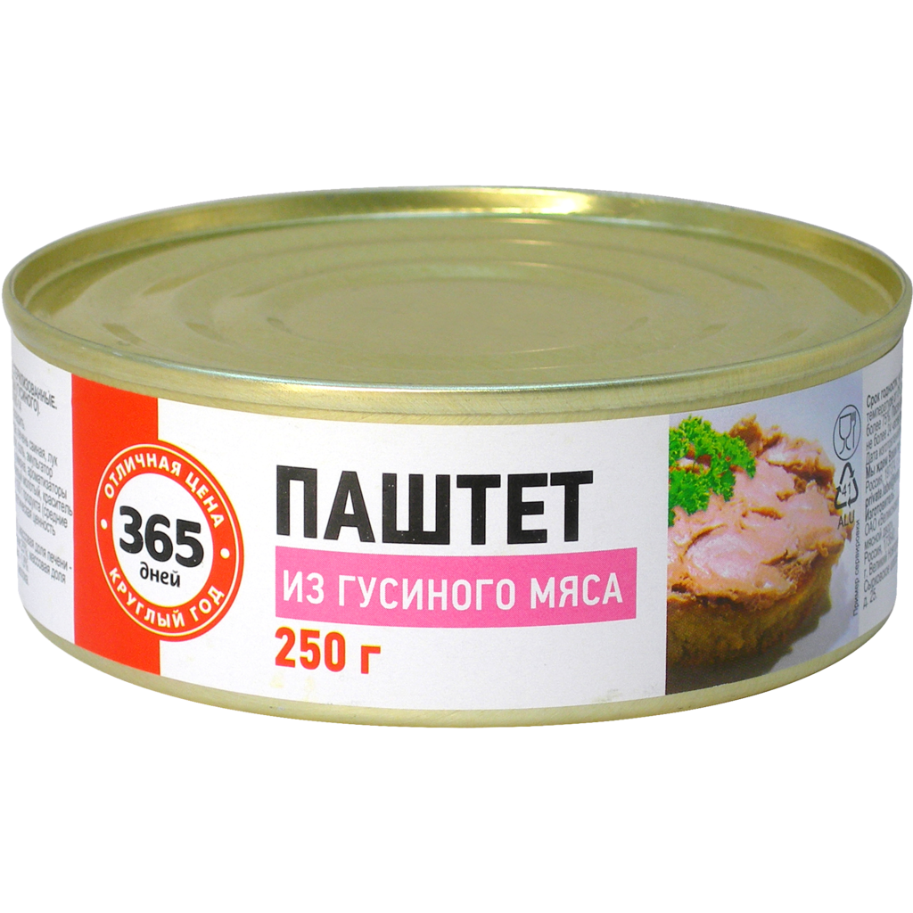 Паштет 365 дней из гусиного мяса - отзывы покупателей на маркетплейсе  Мегамаркет | Артикул: 100028799423