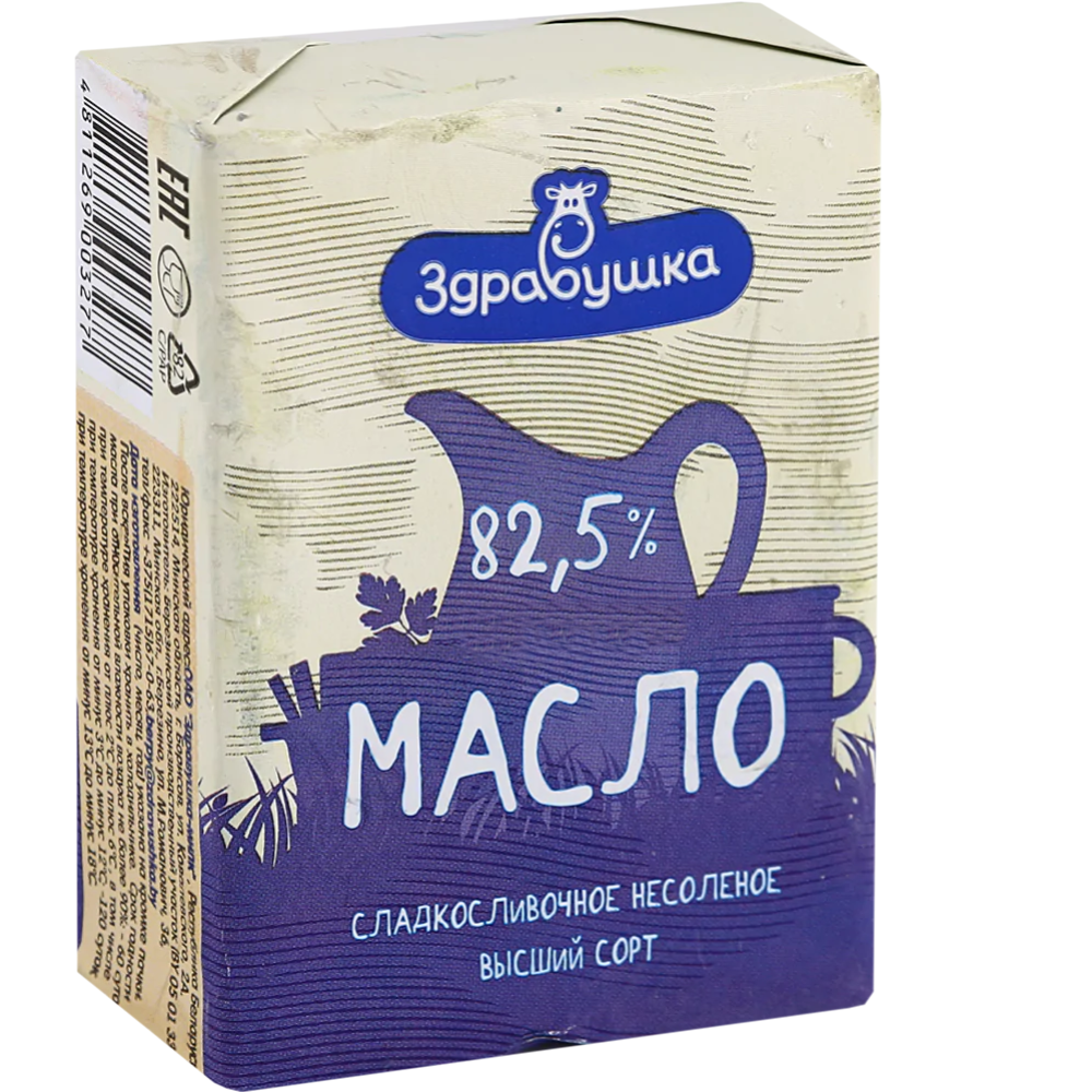 Купить сливочное масло Здравушка 82,5% 180 г, цены на Мегамаркет | Артикул:  100066186507