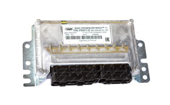 Блок управления двиг. УАЗ ПАТРИОТ (с кондиционером, два электровентилятора) МИКАС 11.821.3763 001