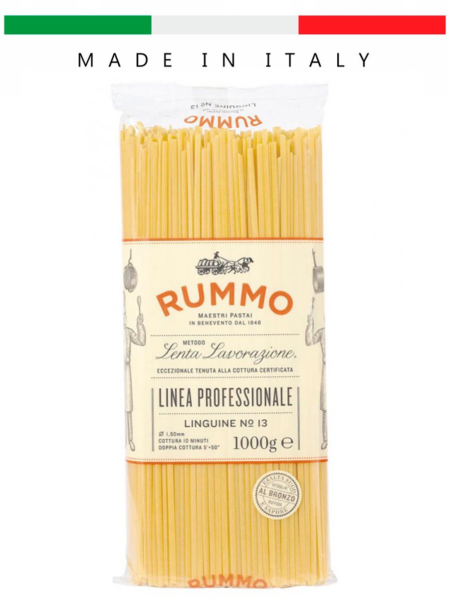 Купить паста спагетти цельнозерновые Rummo Классические LINGUINE N13  Италия, 1кг, цены на Мегамаркет | Артикул: 600003688671