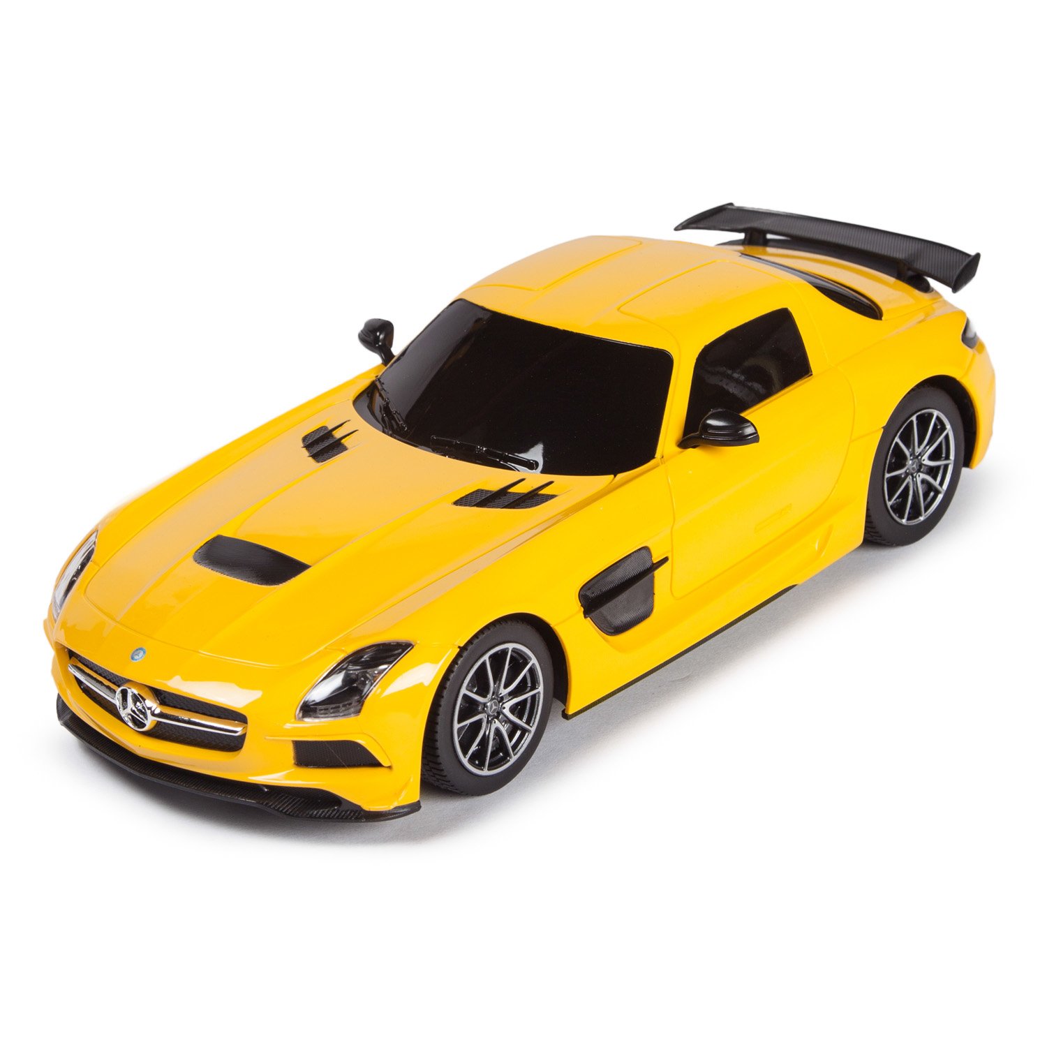 Купить машина радиоуправляемая Rastar Mercedes SLS AMG 1:18, желтый, цены  на Мегамаркет