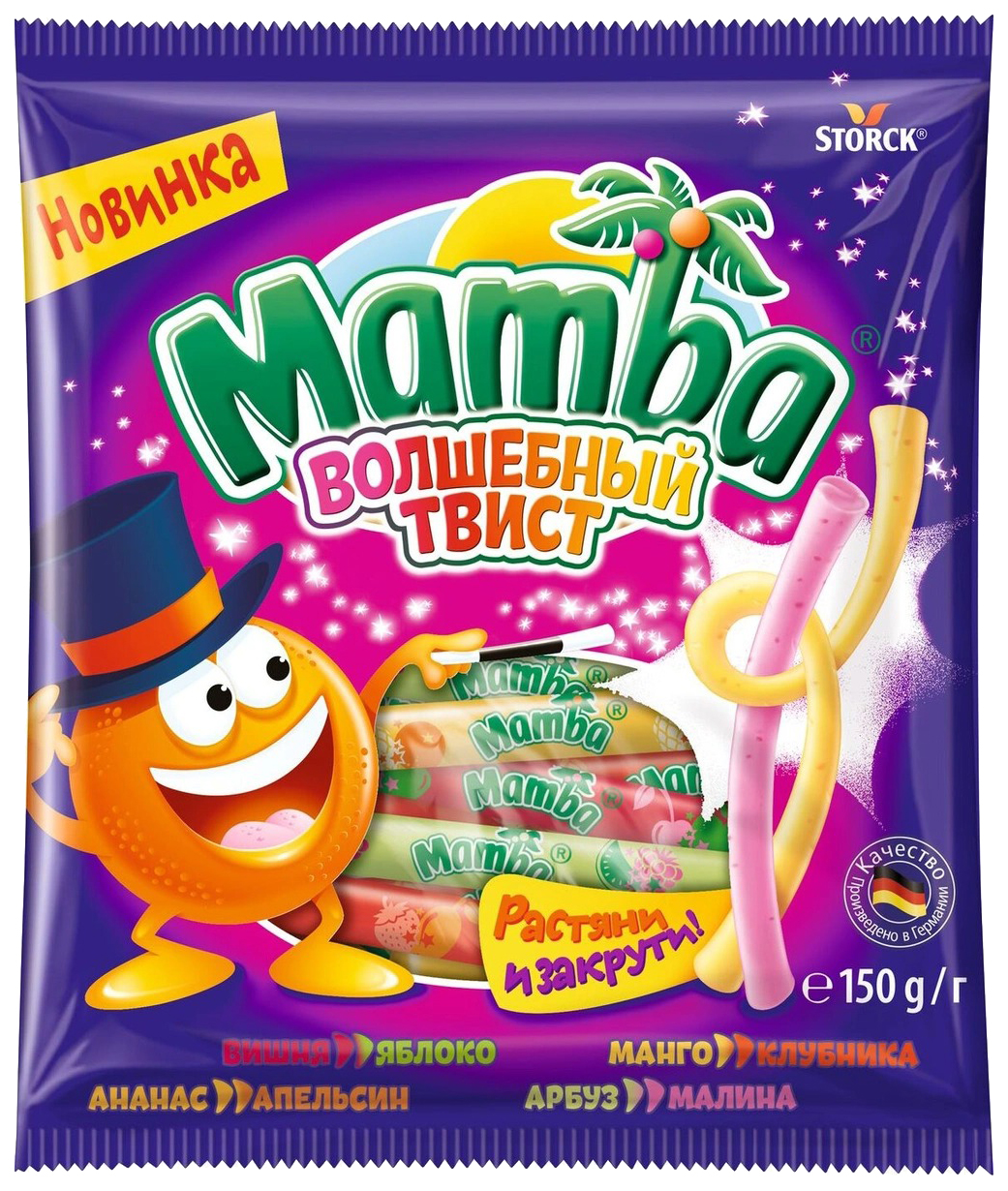 Конфеты жевательные Mamba волшебный твист ассорти вкусов 150 г - отзывы  покупателей на маркетплейсе Мегамаркет | Артикул: 100026544897