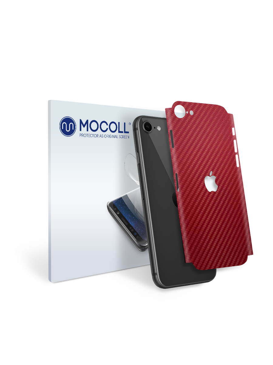 Пленка защитная MOCOLL для задней панели Apple iPhone 5 / 5S / SE Карбон  Красный, купить в Москве, цены в интернет-магазинах на Мегамаркет