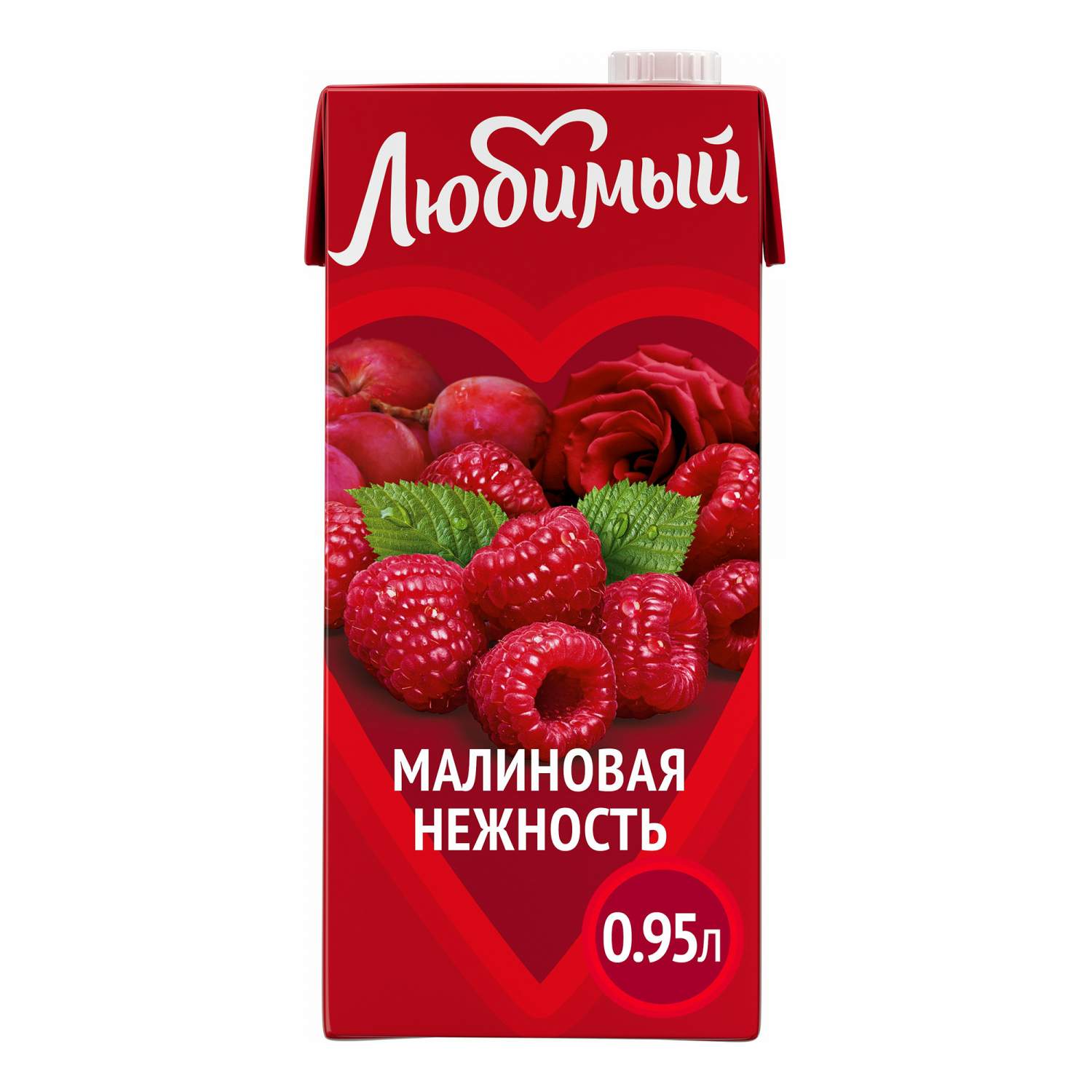 Купить напиток сокосодержащий Любимый Малиновая нежность 950 мл, цены на  Мегамаркет | Артикул: 100030021963