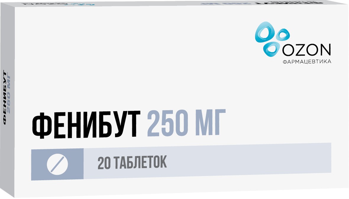 Фенибут таблетки 250 мг 20 шт. - отзывы покупателей на Мегамаркет |  100024504944